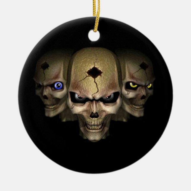 Adorno De Cerámica Cr�nes a los ojos fluo - (Frente)