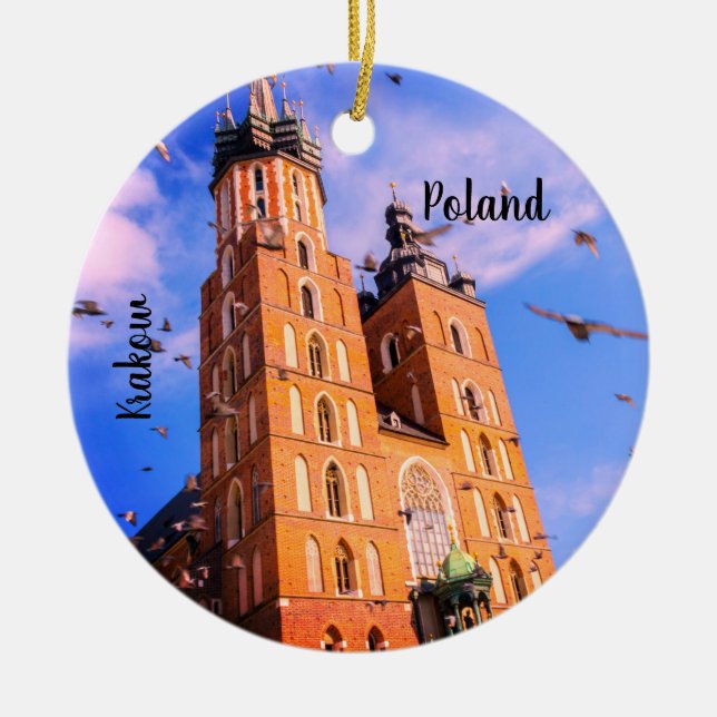 Adorno De Cerámica Cracovia en Polonia (Frente)