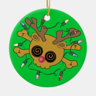 Adorno De Cerámica Cráneo de renos