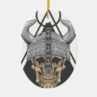 Adorno De Cerámica Cráneo de Viking