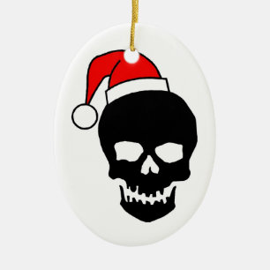 Adorno De Cerámica Cráneo del navidad