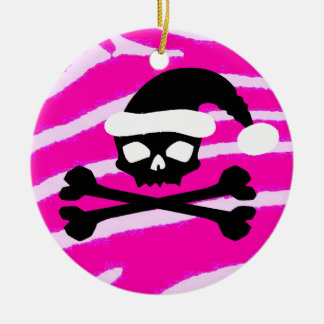 Adorno De Cerámica Cráneo punky de Santa