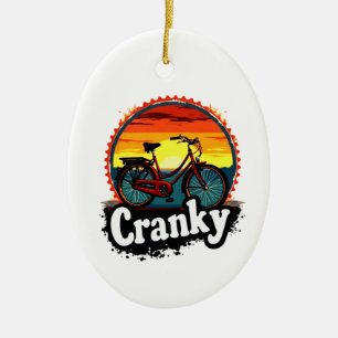 Adorno De Cerámica Cranky Sunset Bicycle Tee - Energiza tu viaje
