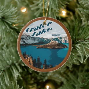 Adorno De Cerámica Cráter PERSONALIZADO Lago Oregón