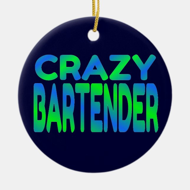 Adorno De Cerámica Crazy Bartender (Frente)