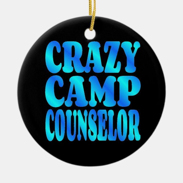 Adorno De Cerámica Crazy Camp Counselor (Frente)