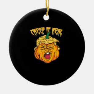 Adorno De Cerámica Crazy Halloween Calabaza Ropa de Trumpkin