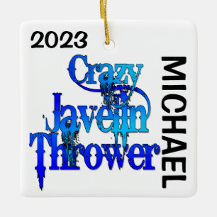 Adorno De Cerámica Crazy Javelin Thrower PERSONALIZADO