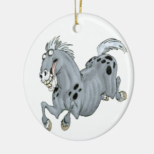 Adorno De Cerámica Crazy Personalizado Horse Ornament