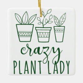 ADORNO DE CERÁMICA CRAZY PLANT LADY