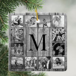 Adorno De Cerámica Crea tu Collage de fotos Personalizado Rustic Farm<br><div class="desc">Crea tu propio ornamento de cerámica de collage de fotos de Instagram personalizado con tus imágenes personalizados sobre un fondo de madera de estilo rústico estilo casa de campo. Añade tus fotos, diseños o obras de arte favoritas para crear algo realmente único. Para editar esta plantilla de diseño, simplemente cargue...</div>