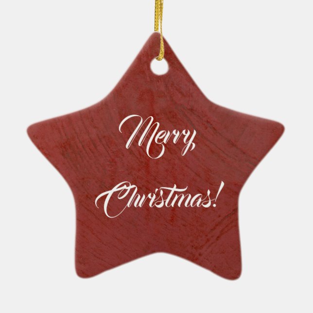 Adorno De Cerámica Crea tu propia Feliz Navidad Rojo italiano (Atrás)