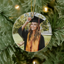 Adorno De Cerámica Crea Tu Propia Foto Personalizada de Graduado