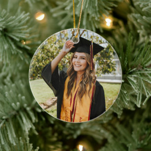 Adorno De Cerámica Crea Tu Propia Foto Personalizada de Graduado