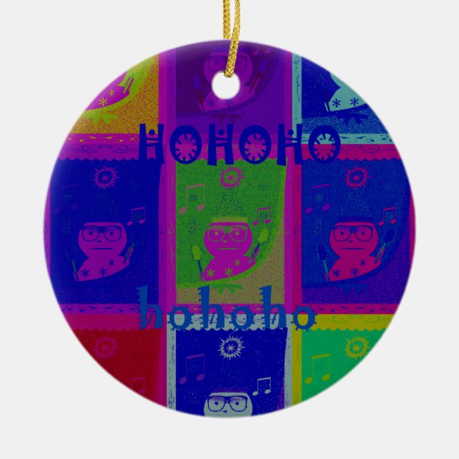 Adorno De Cerámica Crea tu propio arte pop especial de Santa HoHoho (Frente)