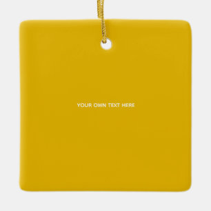 Adorno De Cerámica Crea tu propio diseño amarillo personalizado