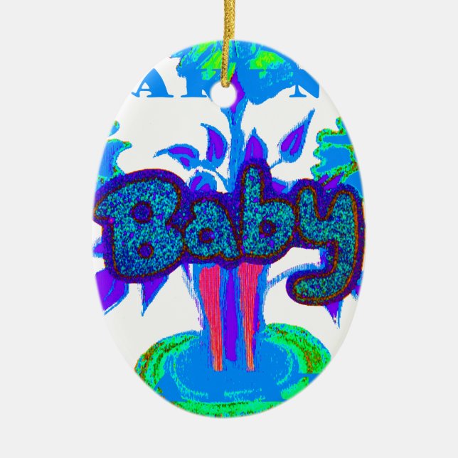 Adorno De Cerámica Crea tu propio lindo Purpurina bebé (Frente)