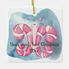 Adorno De Cerámica Crea Tu Propio Mariposa De Menta Navidad