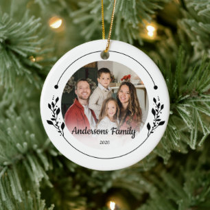 Adorno De Cerámica Crea tu propio nombre de familia de foto personali