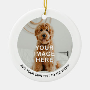 Adorno De Cerámica Crea tu Propio Texto Personalizado de Navidad con