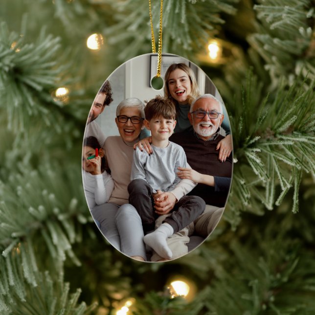 Adorno De Cerámica Crea tus propias fotos de dos caras (Árbol)