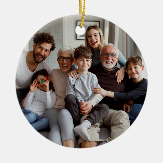 Adorno De Cerámica Crea tus propias fotos de dos caras (Frente)