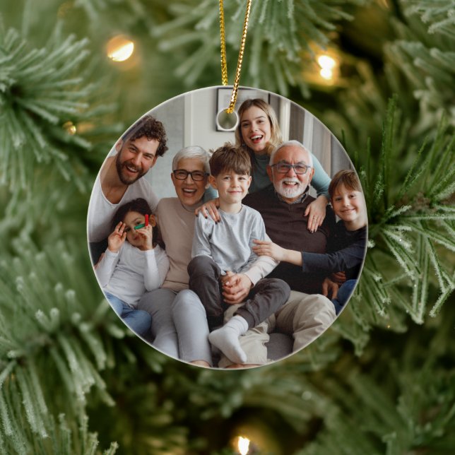 Adorno De Cerámica Crea tus propias fotos de dos caras (Árbol)