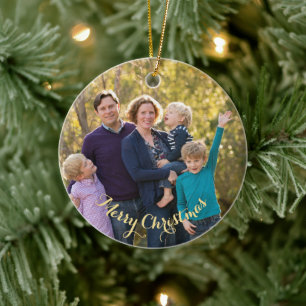 Adorno De Cerámica Crea tus propias fotos familiares de Navidad para