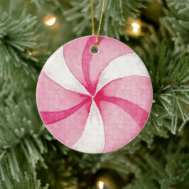 Adorno De Cerámica Crea tus propios Navidades de candy de menta pimie