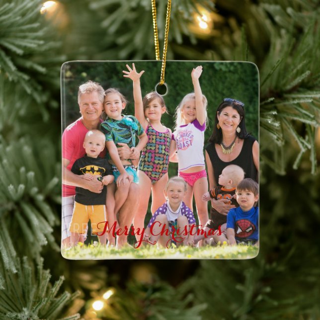Adorno De Cerámica Crea tus propios Navidades de festividad fotográfi (Árbol)