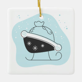 Adorno De Cerámica Crea tus propios Navidades de Sleigh Bag de Santa