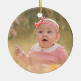 Adorno De Cerámica Crea tus propios niños personalizados dos fotos