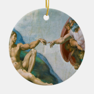 Adorno De Cerámica Creación de Adán - Miguel Ángel 1475 - 1564