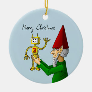 Adorno De Cerámica Creador de juguetes de Santa