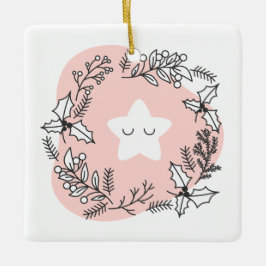 Adorno De Cerámica Crear su propia estrella de Navidades retro