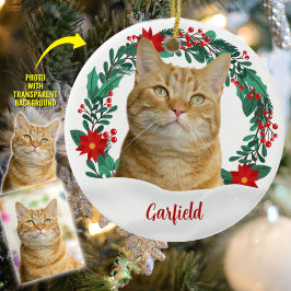 Adorno De Cerámica Crear su propia foto de Mascota de Navidades