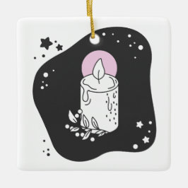 Adorno De Cerámica Crear su propia vela de Navidades retro