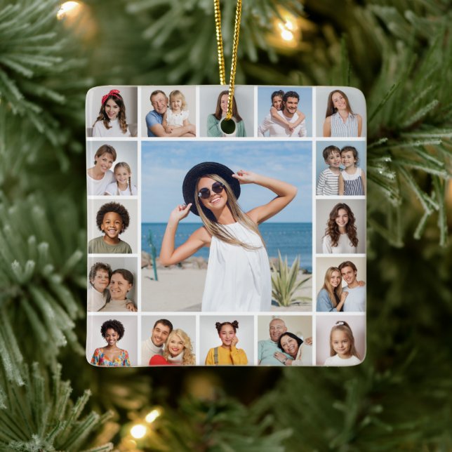 Adorno De Cerámica Crear su propio Collage de fotos de 17 (Árbol)
