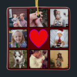 Adorno De Cerámica Crear su propio Collage de fotos Personalizado<br><div class="desc">Crea tu propia decoración personalizada de collage de 8 fotos con tus imágenes personalizados. Añade tus favoritos, diseños, fotos o ilustraciones para crear algo totalmente único. Para editar esta plantilla de diseño, simplemente cargue su propia imagen como se muestra arriba. Puede elegir eliminar los bordes de la imagen y el...</div>