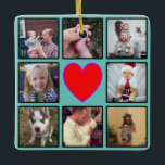 Adorno De Cerámica Crear su propio Collage de fotos Personalizado<br><div class="desc">Crea tu propia decoración personalizada de collage de 8 fotos con tus imágenes personalizados. Añade tus favoritos, diseños, fotos o ilustraciones para crear algo totalmente único. Para editar esta plantilla de diseño, simplemente cargue su propia imagen como se muestra arriba. Puede elegir eliminar los bordes de la imagen y el...</div>