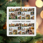 Adorno De Cerámica Crear su propio Collage de fotos personalizado<br><div class="desc">Crea tu propio collage de fotos de adorno navideño. Simplemente agrega tus propias fotos y texto para un adorno personalizado esta temporada de fiestas.</div>