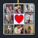 Adorno De Cerámica Crear su propio Collage de fotos Personalizado<br><div class="desc">Crea tu propia decoración personalizada de collage de 8 fotos con tus imágenes personalizados. Añade tus favoritos, diseños, fotos o ilustraciones para crear algo totalmente único. Para editar esta plantilla de diseño, simplemente cargue su propia imagen como se muestra arriba. Puede elegir eliminar los bordes de la imagen y el...</div>