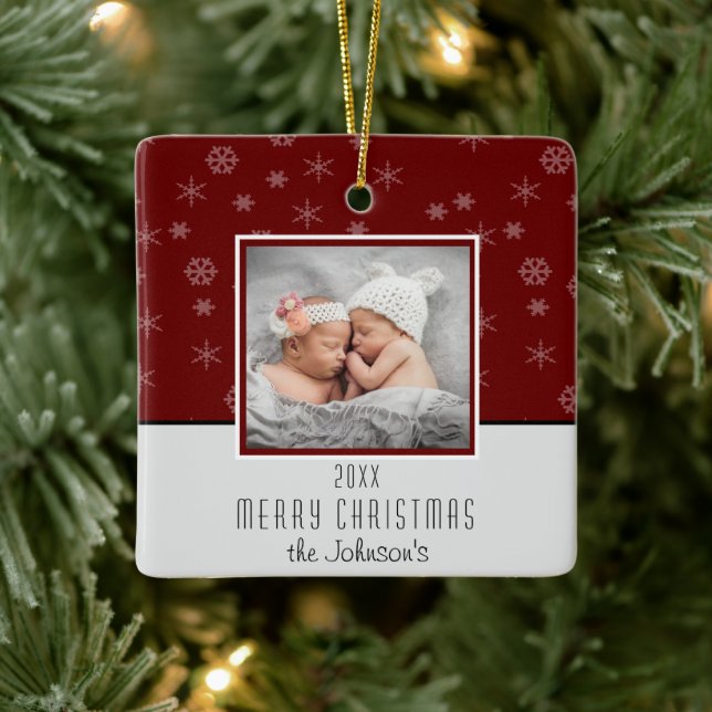 Adorno De Cerámica Crear sus propios Navidades de fotos (Árbol)