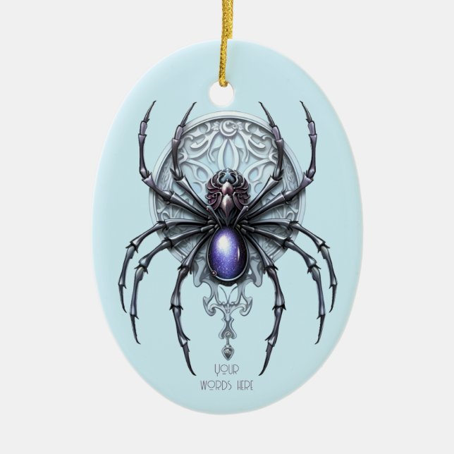 Adorno De Cerámica Crear tu propia araña púrpura mística (Frente)