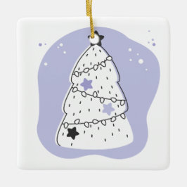 Adorno De Cerámica Crear tu propio árbol de Navidad púrpura