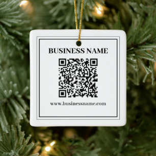 Adorno De Cerámica Crear un código QR escaneable   Blanco y negro