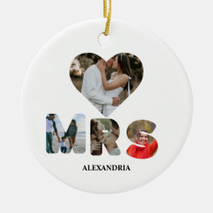 Adorno De Cerámica Create your own Mr and Mrs photo Matching couple