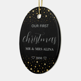 Adorno De Cerámica Create Your Own Our First Christmas Married