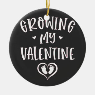 Adorno De Cerámica Creciendo a mi valentín Embarazada Mamá en Camino