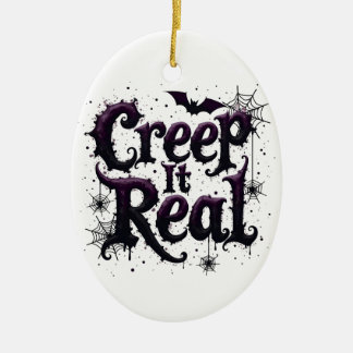 Adorno De Cerámica Creep It Real - Edgy Halloween Vibes